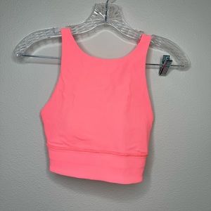 lululemon | high neck longline ribbed energy bra size 6 sunset